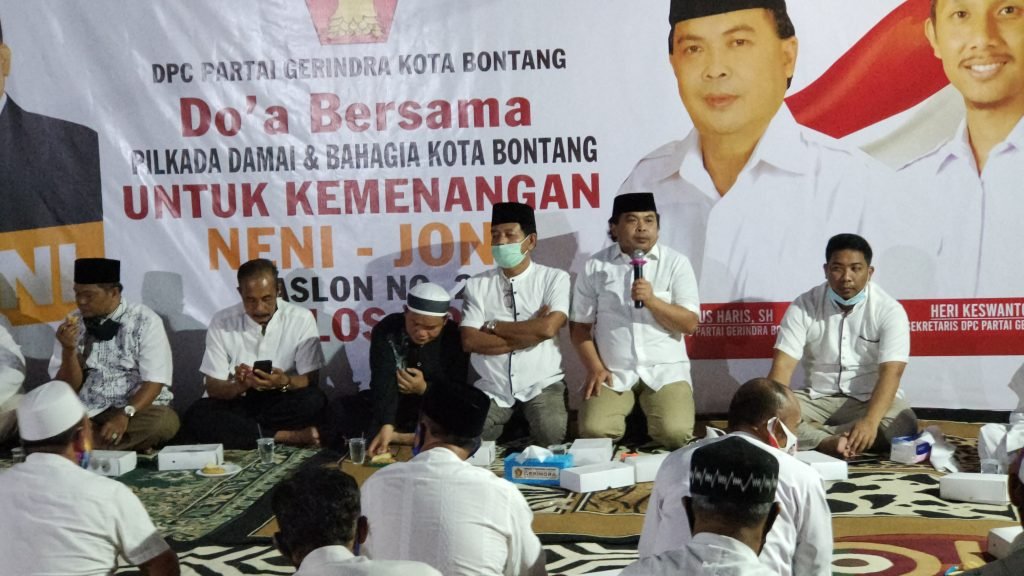 Inginkan Pilkada Damai dan Neni-Joni Menang, Gerindra Gelar Doa Bersama