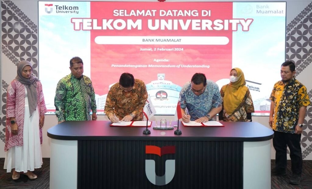 Perkuat Kolaborasi dengan Institusi Pendidikan, Bank Muamalat Gandeng Universitas Telkom PT Bank Muamalat Indonesia Tbk menandatangani nota kesepahaman dengan Universitas Telkom. Hal ini merupakan kerja sama dalam lingkup tri dharma perguruan tinggi