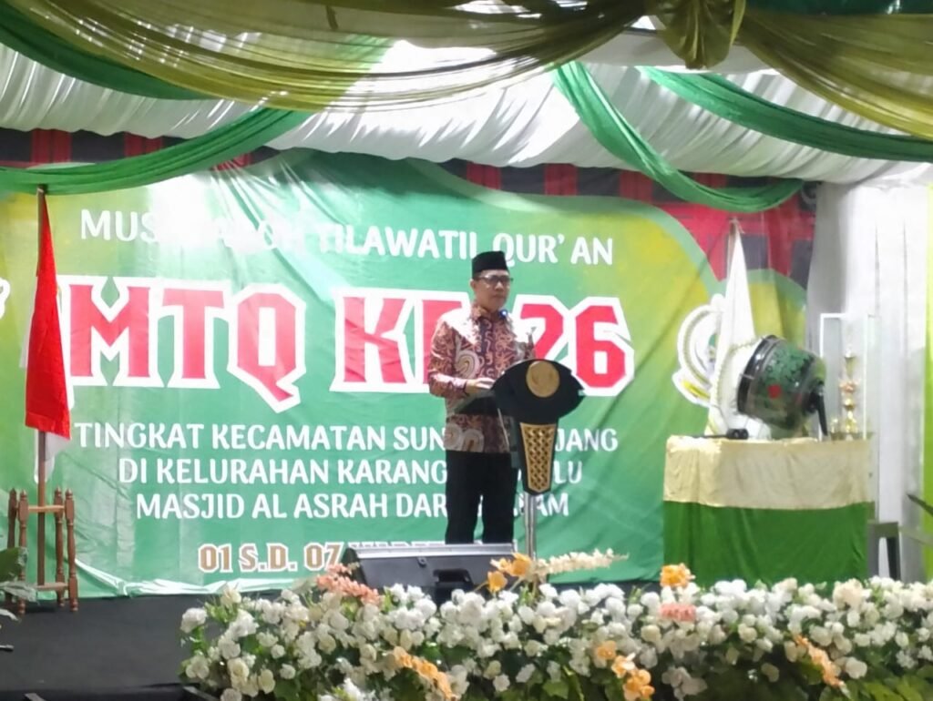 Wali Kota Samarinda, Kalimantan Timur, Andi Harun, membuka Musabaqoh Tilawatil Qur'an (MTQ) Ke-26 Tingkat Kecamatan Sungai Kunjang, Jumat (1/3/2024) malam.