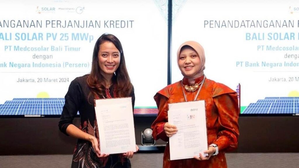 BNI Danai Proyek PLTS Karangasem Bali, Wujud Komitmen Dukung Transisi Energi PT Bank Negara Indonesia (Persero) Tbk (BNI), memberikan fasilitas kredit kepada PT Medcosolar Bali Timur.