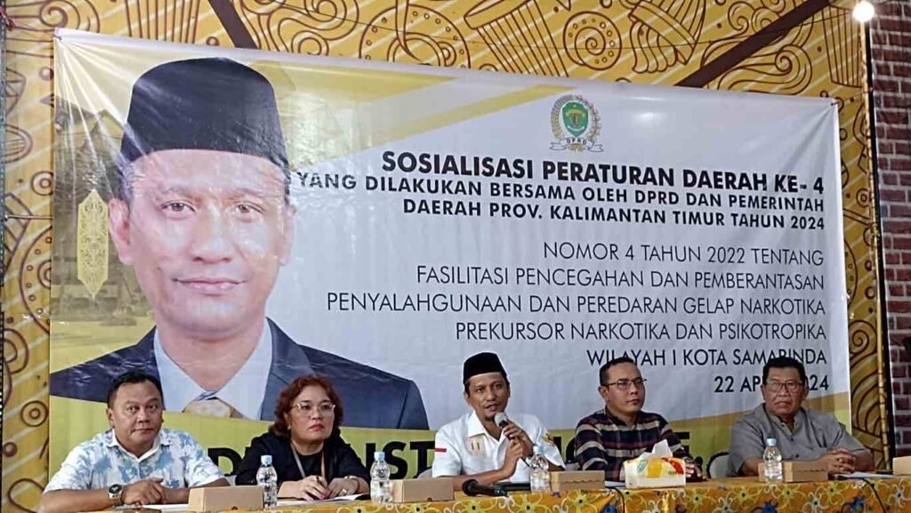 Tingkat Peredaran Narkoba di Samarinda Tinggi, Nidya Minta Peran Aktif Orang Tua Ketua Komisi II DPRD Kalimantan Timur (Kaltim) kembali mengadakan Sosialisasi Peraturan Daerah ( Sosper) Nomor 4 Tahun 2022 tentang Fasilitas Pencegahan, Pemberantasan, Penyalahgunaan , dan Peredaran Gelap Narkoba (P4GN) Prekursor Narkotika dan Psikotropika.
