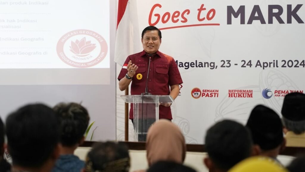 Direktur Merek dan Indikasi Geografis Kurniaman Telaumbanua, telah membuka acara Geographical Indication Goes to Marketplace yang menjadi program unggulan Direktorat Jenderal Kekayaan Intelektual (DJKI) Kementerian Hukum dan HAM di tahun 2024.