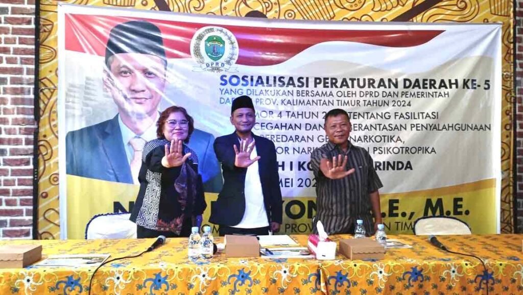 Ketua Komisi II DPRD Kalimantan Timur (Kaltim) Nidya Listiyono menyosialisasikan Peraturan Daerah (Perda) Nomor 4 Tahun 2022 tentang Fasilitasi Pencegahan dan Pemberantasan Penyalahgunaan dan Peredaran Gelap Narkotika, Prekursor Narkotika dan Psikotropika.