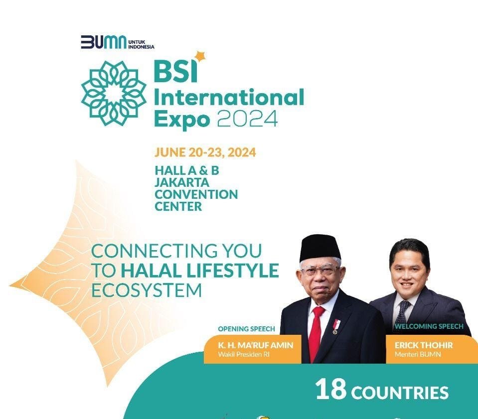 BSI International Expo 2024, 18 Negara Siap Fasilitasi UMKM Akses Pasar Global PT Bank Indonesia Tbk (BSI) menggelar International Expo 2024 selama 4 hari di Hall A & Hall B JCC, Jakarta.