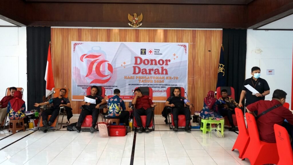 Rajut Kepedulian di Hari Pengayoman ke-79,  Kemenkumham Kaltim Gelar Donor Darah