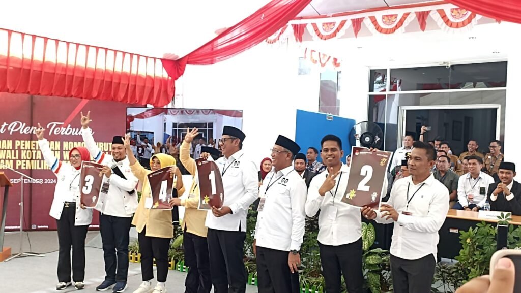 KPU Bontang Tetapkan Nomor Urut 4 Paslon Pilkada 2024, Ini Daftarnya