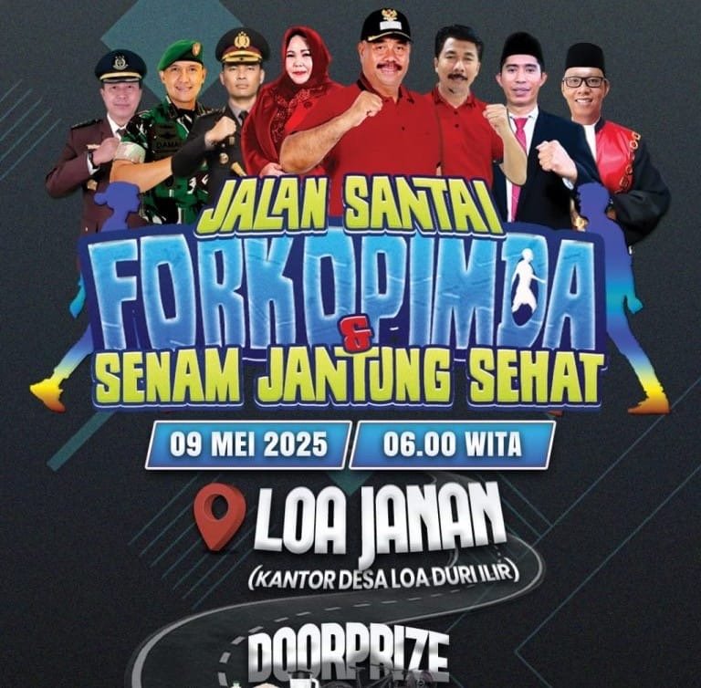 Pemerintah Kecamatan Loa Janan Gelar Jalan Santai dan Senam Jantung Sehat di Loa Duri Ilir